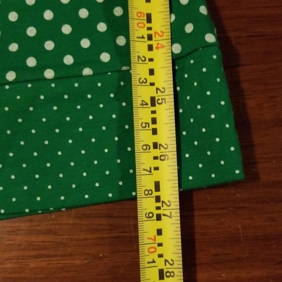 Green and White Polka Dot Cross Back Tank - Picture 2 of 7